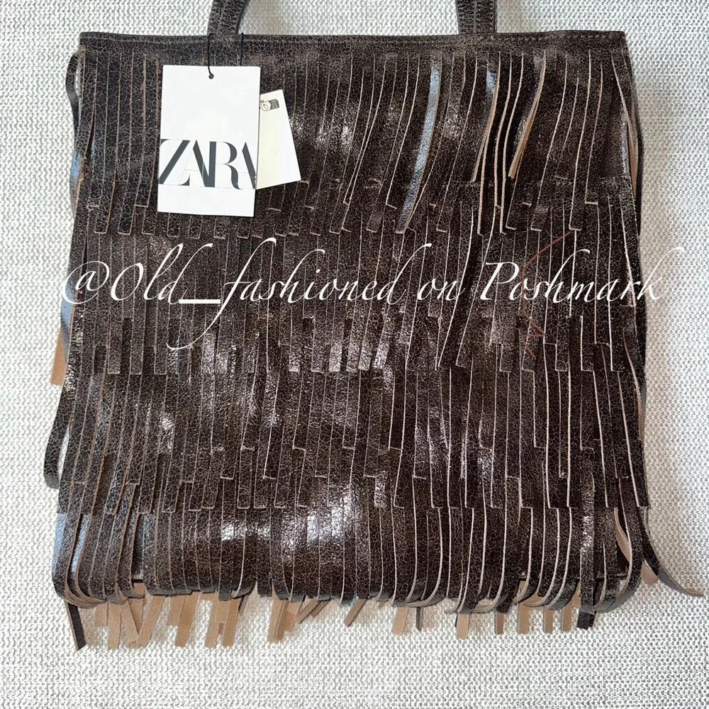 ZARA Fringed Leather Bag